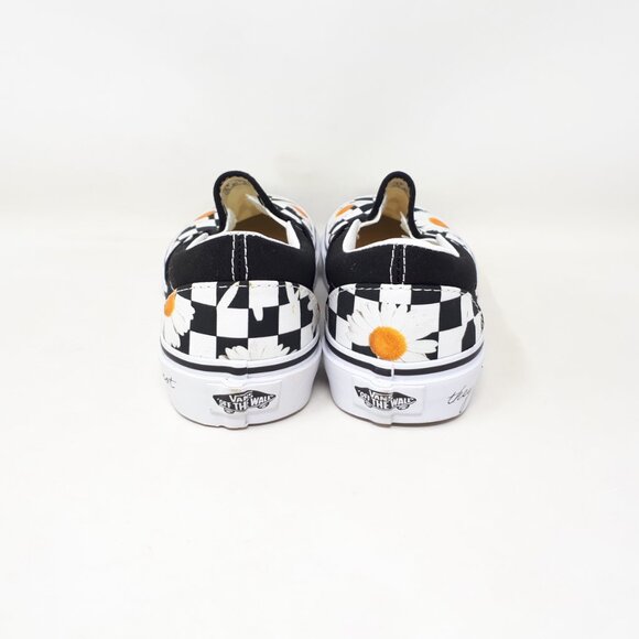 Vans Classic Slip On Love Me Not Daisy Flower Floral White Shoe Sneaker Womens 6 - Picture 6 of 12